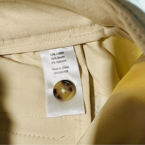 41 Hawthorn Size 4 Becca high rise Cream Chino pleated Shorts NWT career casual - Picture 5 of 12